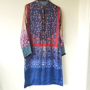 Multicolored Silk Kurta